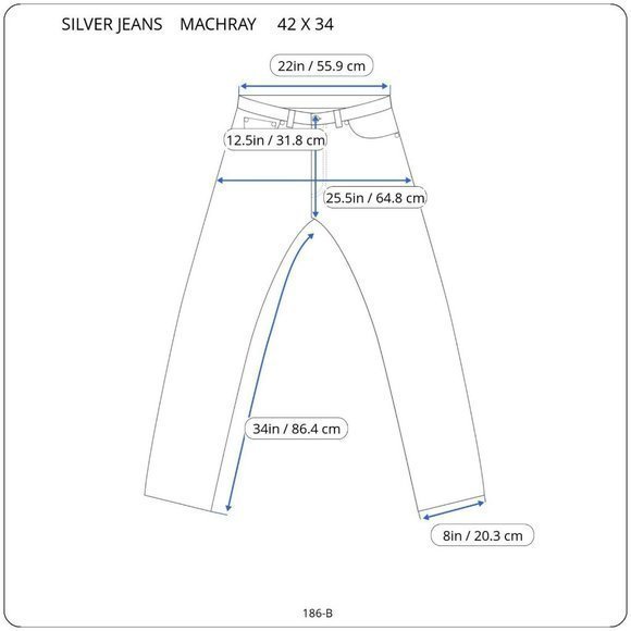 Silver Jeans Machray Classic Fit Straight Leg Big & Tall 42 x 34 Actual 44 x 34 - Picture 3 of 11